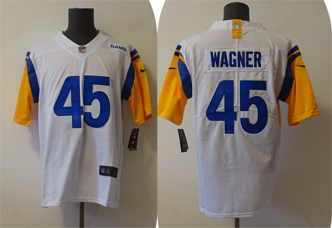 Men's Los Angeles Rams Bobby Wagner #45 White Jersey